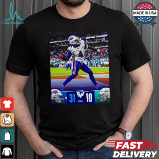 Buffalo Bills Wins 31 10 Miami Dolphins September 2024 Throwback Night Football Final Score Shirt