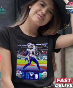 Buffalo Bills Wins 31 10 Miami Dolphins September 2024 Throwback Night Football Final Score Shirt