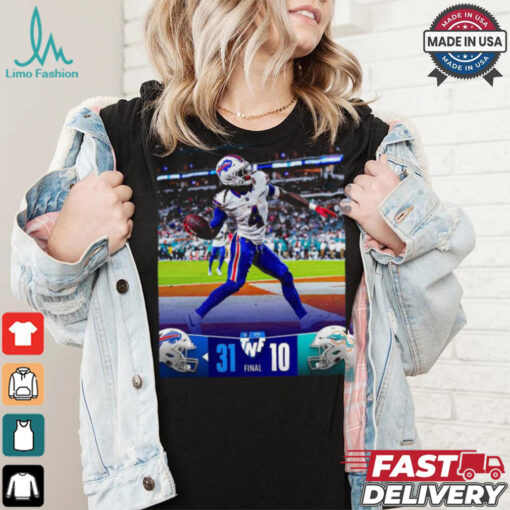 Buffalo Bills Wins 31 10 Miami Dolphins September 2024 Throwback Night Football Final Score Shirt