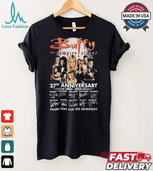 Buffy The Vampire Slayer 27th Anniversary Signature Thank You For The Memories T Shirt