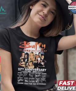Buffy The Vampire Slayer 27th Anniversary Signature Thank You For The Memories T Shirt