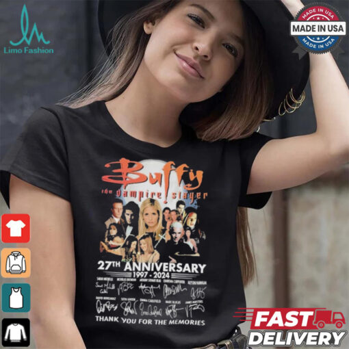 Buffy The Vampire Slayer 27th Anniversary Signature Thank You For The Memories T Shirt
