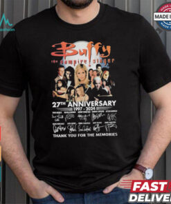 Buffy The Vampire Slayer 27th Anniversary Signature Thank You For The Memories T Shirt