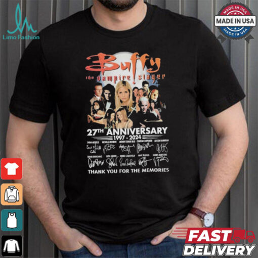Buffy The Vampire Slayer 27th Anniversary Signature Thank You For The Memories T Shirt