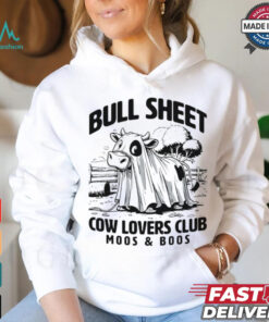 Bull sheet cow lovers club moos and boo shirt