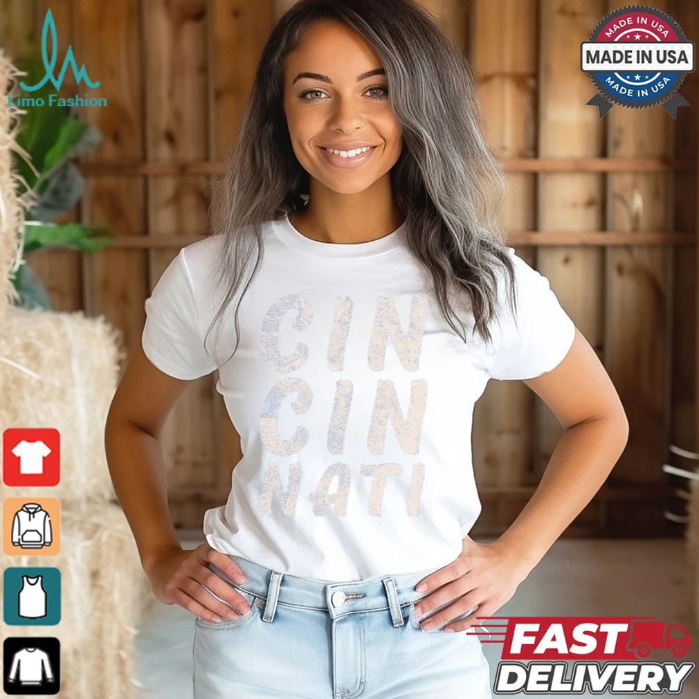 CIN CIN NATI Distressed Shirt CIN CIN NATI Distressed Shirt