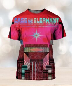 Cage The Elephant Merch Poster For Concert In Nashville TN At Asceno Amphitheater On Sep 1 2024 All Over Print Shirt