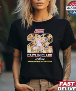 Caitlin Clark 22 Indiana Fever WNBA Rookie Of The Years Signatures T Shirt
