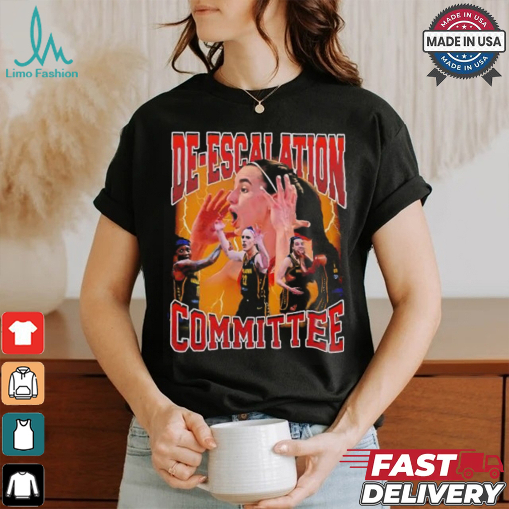 Caitlin Clark De Escalation Committee retro shirt Caitlin Clark De Escalation Committee retro shirt