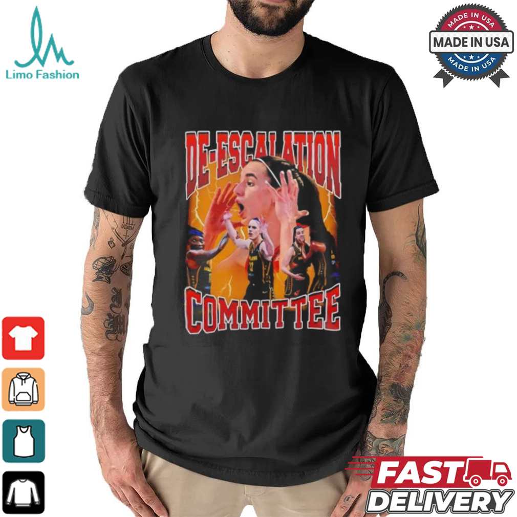 Caitlin Clark De Escalation Committee retro shirt Caitlin Clark De Escalation Committee retro shirt
