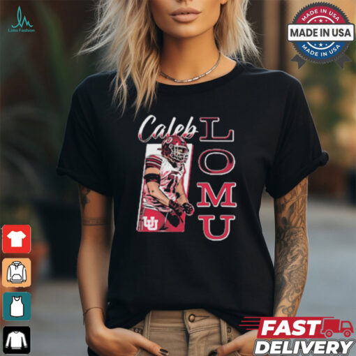 Caleb Lomu Utah Utes Cartoon Graphic t shirt