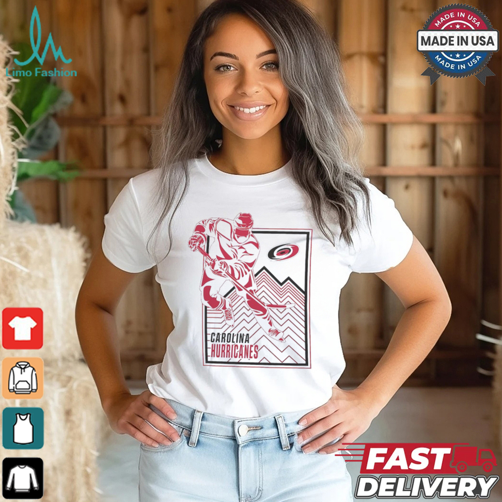 Carolina Hurricanes Starter White Player Grid T Shirt Carolina Hurricanes Starter White Player Grid T Shirt