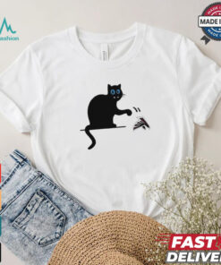 Carolina Panthers black cat push Atlanta Falcons logo shirt