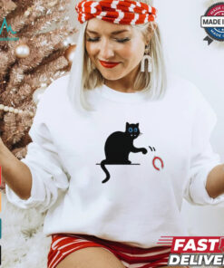 Carolina Panthers black cat push Chicago Bears logo shirt