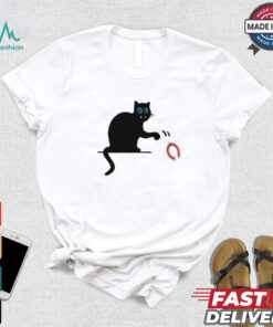 Carolina Panthers black cat push Chicago Bears logo shirt