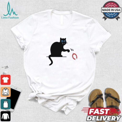 Carolina Panthers black cat push Chicago Bears logo shirt