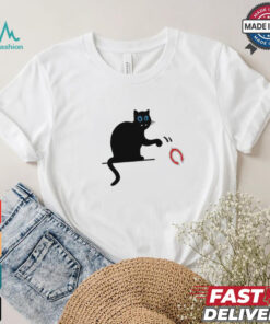 Carolina Panthers black cat push Chicago Bears logo shirt