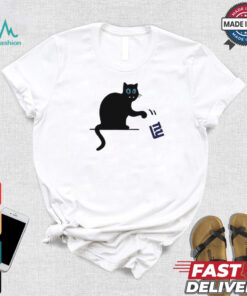 Carolina Panthers black cat push New York Giants logo shirt