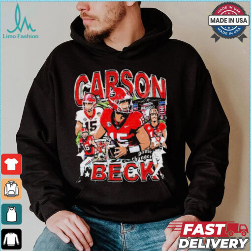 Carson Beck #15 Georgia Bulldogs football Graphic t shirt