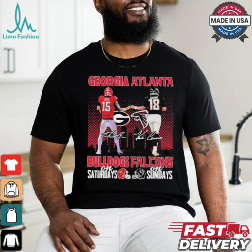 Carson Beck Georgia Bulldogs On Saturdays X Kirk Cousins Atlanta Falcons On Sundays Shirt