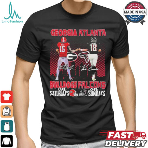 Carson Beck Georgia Bulldogs On Saturdays X Kirk Cousins Atlanta Falcons On Sundays Shirt