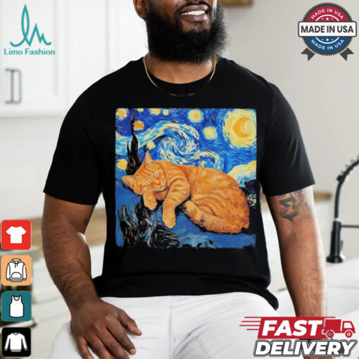 Cat Van Gogh Starry Night Shirt