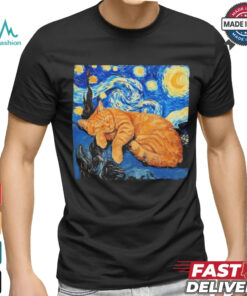 Cat Van Gogh Starry Night Shirt