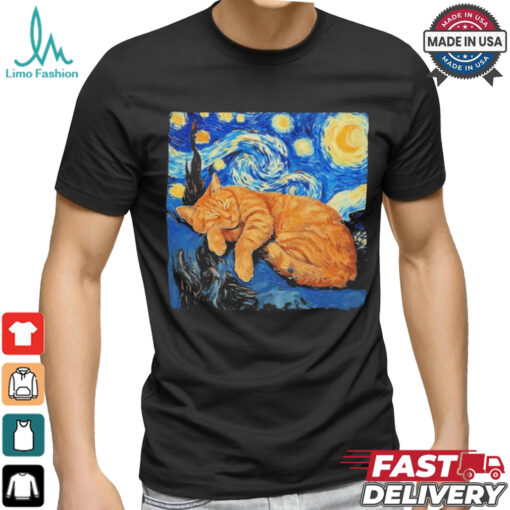 Cat Van Gogh Starry Night Shirt