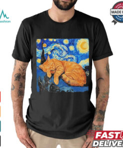 Cat Van Gogh Starry Night Shirt