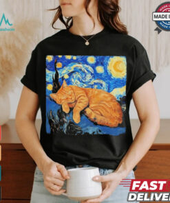 Cat Van Gogh Starry Night Shirt