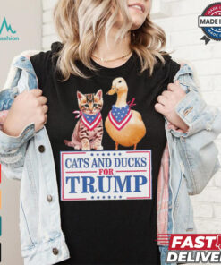Cats And Ducks For Trump 2024 Kittens And Ducks For Trump T Shirt