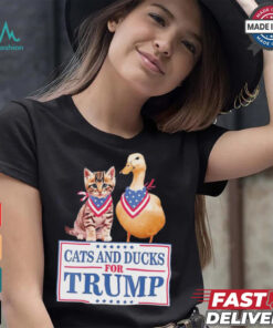 Cats And Ducks For Trump 2024 Kittens And Ducks For Trump T Shirt