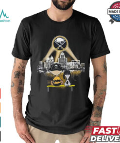 Charlie Brown And Snoopy Watching City Buffalo Sabres Football T Shirt