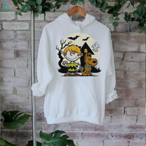 Charlie Brown and Scooby Doo shaggy Halloween spooky shirt