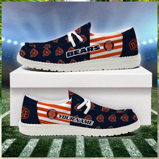 Chicago Bears 2024 Version Personalized Hey Dude Shoes