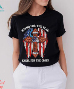 Chicago Bears Stand For The Flag Kneel For The Cross 2024 T shirt