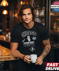 Chicago White Sox Pro Standard Black Turn It Up Dropped Shoulder T Shirt