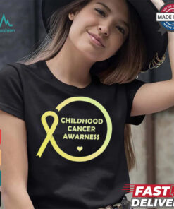 Childhood Cancer Awareness Month T Shirt Gift yellow Ribbon shirt