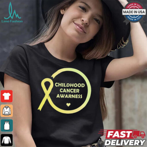 Childhood Cancer Awareness Month T Shirt Gift yellow Ribbon shirt