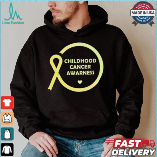 Childhood Cancer Awareness Month T Shirt Gift yellow Ribbon shirt