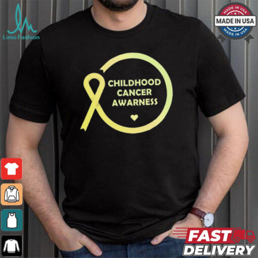 Childhood Cancer Awareness Month T Shirt Gift yellow Ribbon shirt