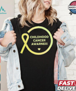 Childhood Cancer Awareness Month T Shirt Gift yellow Ribbon shirt