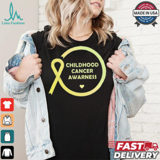Childhood Cancer Awareness Month T Shirt Gift yellow Ribbon shirt