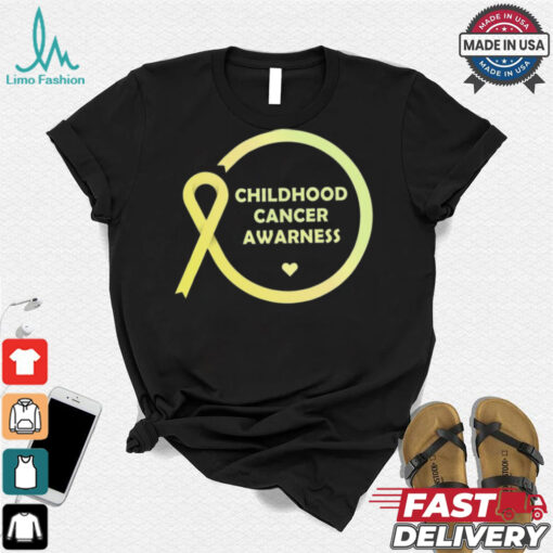Childhood Cancer Awareness Month T Shirt Gift yellow Ribbon shirt