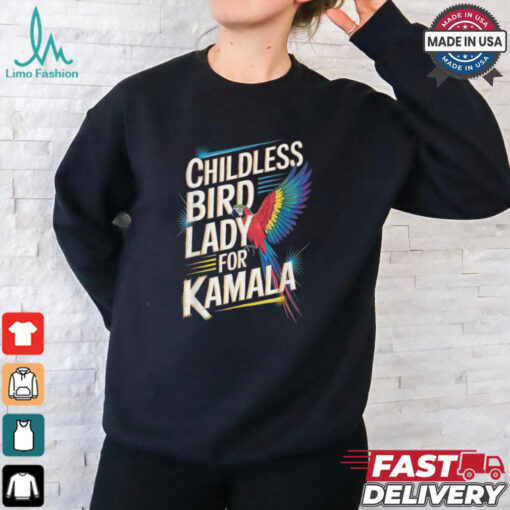Childless Bird Lady For Kamala Harris 2024 Parrot T Shirts