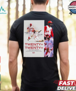 Cincinnati Reds Spencer Steer Elly De La Cruz Twenty Home Runs Twenty Stolen Bases Signatures Poster t shirt