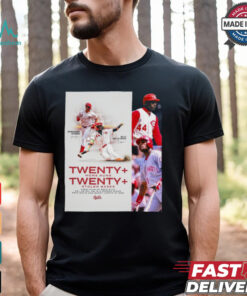 Cincinnati Reds Spencer Steer Elly De La Cruz Twenty Home Runs Twenty Stolen Bases Signatures Poster t shirt