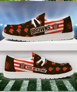 Cleveland Browns 2024 Version Personalized Hey Dude Shoes