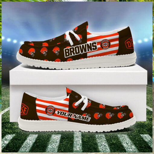 Cleveland Browns 2024 Version Personalized Hey Dude Shoes