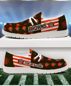 Cleveland Browns 2024 Version Personalized Hey Dude Shoes